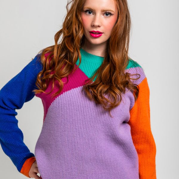 Suéter Pantone Tonos fucsia, turquesa y naranjamorado, azul - ImPERFECTA